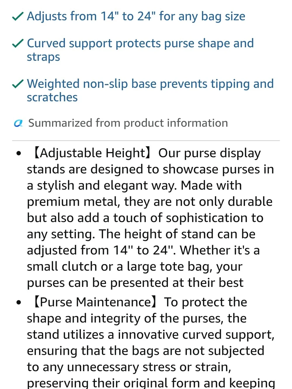 Purse Or Bag Stand In Gold Color For Display Selling Posh